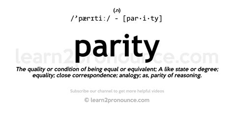 definition of parity.